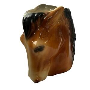 Vintage Royal Copley ceramic horse head vase